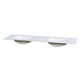 BENKEPLATE CAMARGUE AURA SOLID SURFACE 12 MM DOBBEL UNDERLIMT SERVANT 161 CM NOD EDGE AURORA ECRU