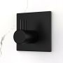 KROK SELVKLEBENDE ENKEL FIRKANTET MATT SVART