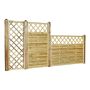 LEVEGG NORDIC FENCE  SOLID MED SPALJÉ TRYKKIMPREGNERT 60X165CM