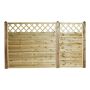 LEVEGG NORDIC FENCE  GJERDE SOLID MED SPALJÉ TRYKKIMPREGNERT 90X165CM