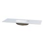BENKEPLATE CAMARGUE AURA SOLID SURFACE 12MM UNDERLIMMAD 121CM NOD RUND ALPIN HVIT