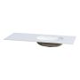BENKEPLATE CAMARGUE AURA SOLID SURFACE 12 MM HØYRE UNDERLIMT SERVANT NOD RUND KOMPOSITT