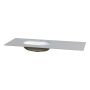 BENKEPLATE CAMARGUE AURA SOLID OVERFLATE 12MM VENSTRE 131CM UNDERLEM VASKEKNIKK AVRUNDET KOMPOSITT SANTA ANA