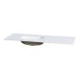 BENKEPLATE CAMARGUE AURA SOLID SURFACE 12MM VENSTRE 131CM NEDERSTE BÅND VASKEKNIKK AVRUNET KOMPOSITT AURORA ECRU