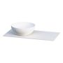 BENKEPLATE CAMARGUE AURA SOLID SURFACE 12MM MED SERVANT VENSTRE Ø400 PORSELEN