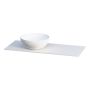 BENKEPLATE CAMARGUE AURA SOLID SURFACE 12MM VENSTRE 111CM MED TV-VASKEMASKINE Ø400 PORSELEN ALPINE HVIT