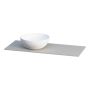 BENKEPLATE CAMARGUE AURA SOLID SURFACE 12MM VENSTRE 111CM MED SKIVE Ø400 PORSELEN SANTA ANA