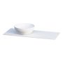 BENKEPLATE CAMARGUE AURA SOLID OVERFLATE 12MM VENSTRE 111CM MED SKIVE Ø400 PORSELEN AURORA ECRU