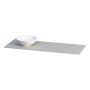 BENKEPLATE CAMARGUE AURA SOLID SURFACE 12MM VENSTRE MED SERVANT NOD Ø335 KOMPOSITT