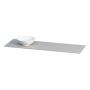 BENKEPLATE CAMARGUE AURA SOLID OVERFLATE 12MM VENSTRE 141CM MED VASKEKNIP Ø335 KOMPOSITT SANTA ANA