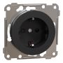 STIKKONTAKT ELKO ONE 1-VEIS JORDET SVART