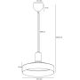 PENDEL NORDLUX ELVAS E27 METALL/MARMOR BEIGE Ø37,5 CM