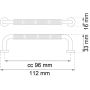 HÅNDTAK HABO VERA KROM CC96MM 2-PAKNING
