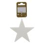 JULETREPYNT STJERNE GLITTER 10CM HVIT