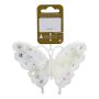 JULETREPYNT SOMMERFUGL 14 CM SØLV