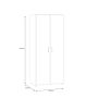 GARDEROBE SLETT 80CM HVIT
