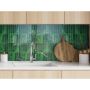 DEKORMOSAIKK PEEL & STICK REKTANGEL 29X23CM MØRKEGRØNN