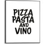 DEKORBILDE REINDERS PIZZA, PASTA OG VIN, SLIM RAMME 40X50CM SVART