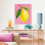 DEKORBILDE REINDERS JUICY LEMON SLIM RAMME 40X50CM HVIT