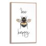 DEKORBILDE REINDERS  BEE HAPPY SLIM RAMME 20X30CM TRE