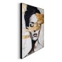 DEKORBILDE REINDERS STILIG LADY GULL SLIM RAMME 40X50CM SVART