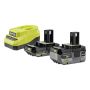 BATTERIKIT RYOBI RC18120A-242X ONE+ 18V 1X2.0AH+1X4.0AH