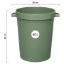 VANNTØNNE ORTHEX RESIRKULERT 80L GRØNN