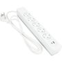 GRENUTTAK GELIA 5-V JORDET 2XUSB-A/C 2M HVIT