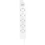 GRENUTTAK GELIA 5-V JORDET 2XUSB-A/C 2M HVIT