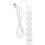 GRENUTTAK GELIA 5-V JORDET 2XUSB-A/C 2M HVIT