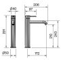 SERVANTBATTERI SVEDBERGS SARRIO HØY KROM 5 CM 29.1 CM 20.6 CM