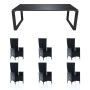 SPISEGRUPPE SUNFUN BORD BLIDÖ + 6 STOLER NOVA SVART