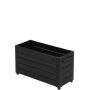 BLOMSTERKASSE PLUS KUBISK MED BEN BARTRE SVART 120X50X67 CM