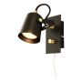 VEGGLAMPE ANETA LIGHTING METZ SVART/MESSING