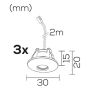 DOWNLIGHT ECOLITE NANO ALUMINIUM 3 PK