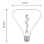 LYSPÆRE HOME SWEET HOME KLARGLASS LED E27 3W