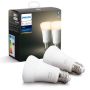 LYSPÆRE PHILIPS HUE A60 9W E27 2-PK