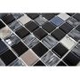 MOSAIKK SQUARE CRYSTAL/STEEL BLACK/GLASS