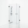 DUSJHJØRNE SVEDBERGS 180° 80X80CM KLARGLASS PROFIL SVART 
