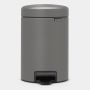 PEDALBØTTE BRABANTIA NEW ICON 3L MINERAL CONCRETE GREY