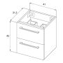 UNDERSKAP MED TO SKUFFER BATH DELUXE CAMDEN 40 CM HVIT