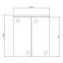 SPEILSKAP BATH DELUXE MARYLAND RUND 60CM HVIT MATT