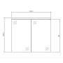 SPEILSKAP BATH DELUXE MARYLAND RUND 80CM HVIT MATT