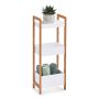 HYLLE ZELLER 28X20X74CM HVIT/BAMBUS