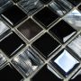 MOSAIKK SQUARE CRYSTAL/STEEL BLACK/GLASS