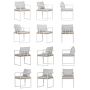 LENESTOL SENSUM EKSJÖ TEAK HVIT 2-PACK
