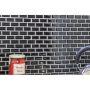 MOSAIKK BRICK BOND DIAMOND SVART BLANK 4.8X2.3CM