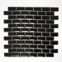 MOSAIKK BRICK BOND DIAMOND SVART BLANK 4.8X2.3CM
