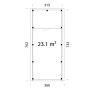 CARPORT PALMAKO KARL 23,1M² MED BOD