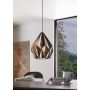 TAKLAMPE EGLO CARLTON 1 SVART/SØLV